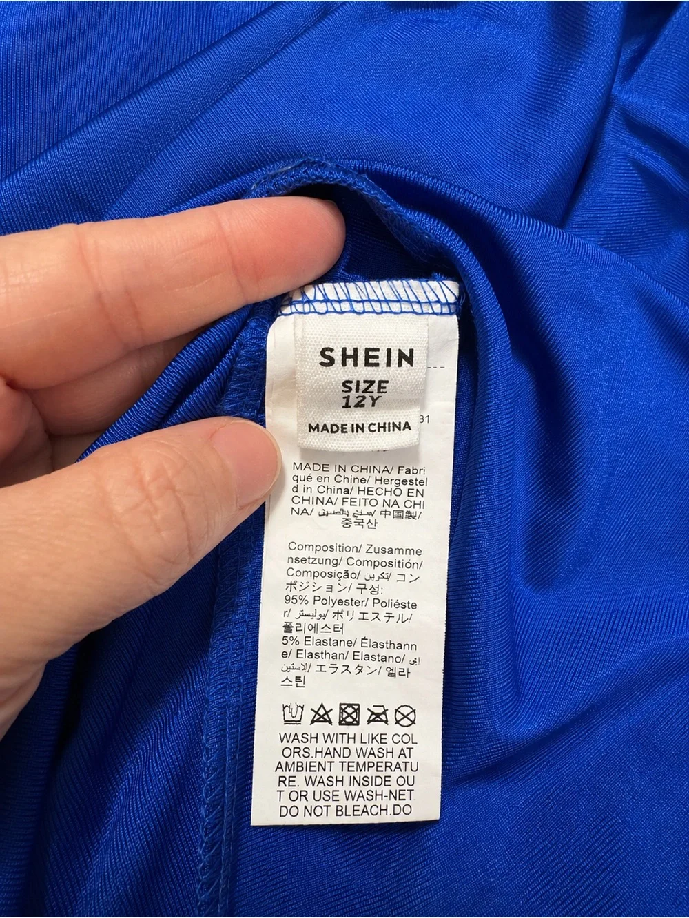 SHEIN Bright Blue Asymmetrical Ruffle Dress - Picture 2 of 3